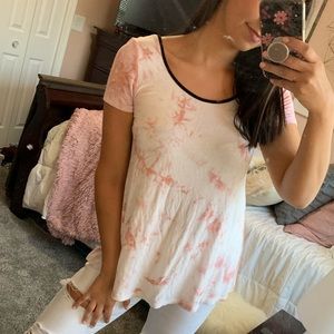 Shirt with open cross cross back